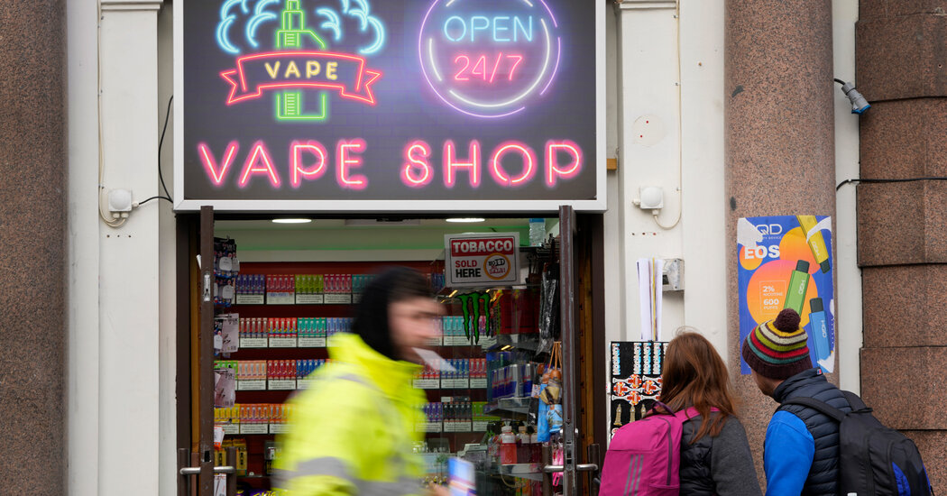 U.K. to Ban Disposable Vapes to Prevent Use by Children