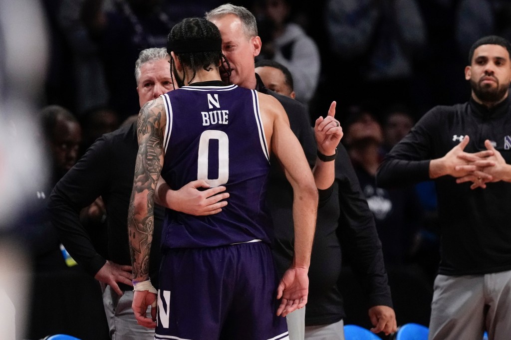 Northwestern coach-star embrace at a career’s end was inspiring